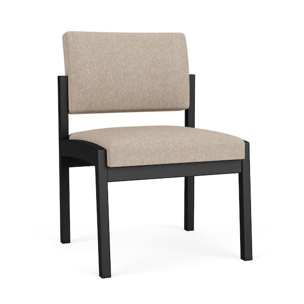 Lesro Lenox Steel Armless Guest Chair, Stone (Beige) Seat, Stone Back, 22.5 W 24.5 L 32 H, No Arms LS1102 - main
